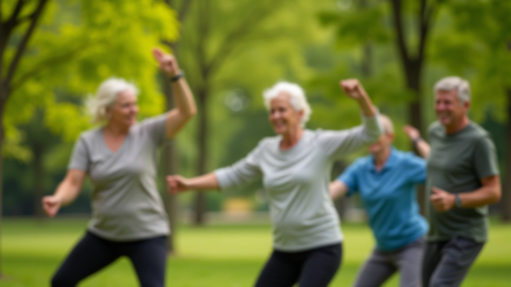 Active seniors engaged in outdoor recreational activities and fitness