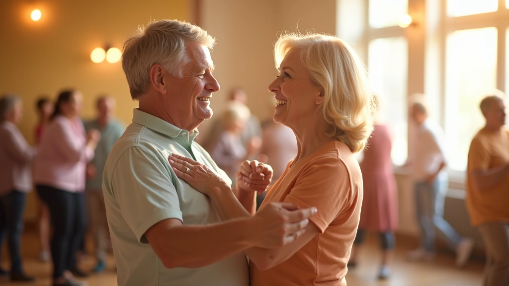 Two dancers performing bachata in a social setting, showing proper frame and posture